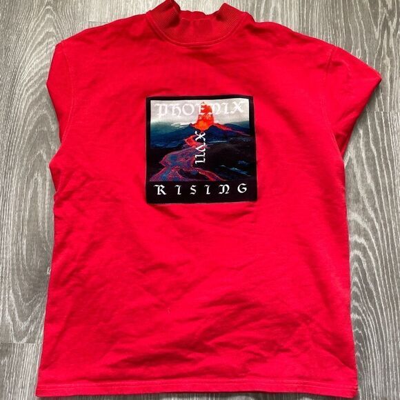 Vintage Mock Neck Sweater w/ Front Print - Picture 4 of 4